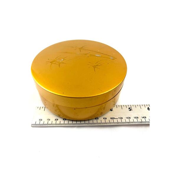 VTG Otagiri Original Gold Lacquer Coaster Set of 6 Bamboo Motif - Picture 4 of 15